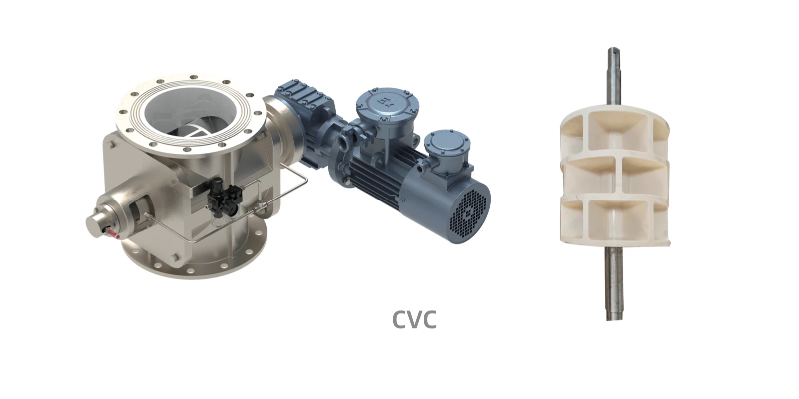 Discharging And Metering Rotary Valves For Abrasive Powders